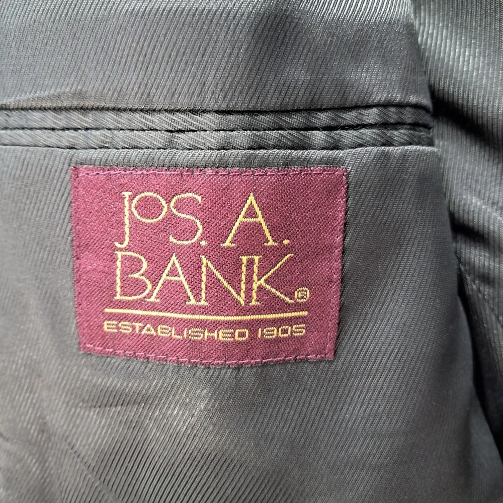 Jos.‎ A. Bank Mens Grey 100% Pure Wool 3-Button Blazer Sport Coat Jacket 42R